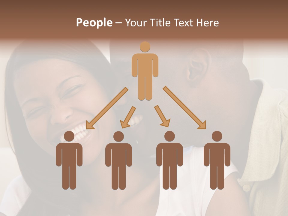 Couple In Living Room Smiling PowerPoint Template