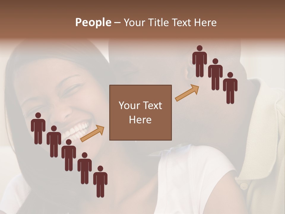 Couple In Living Room Smiling PowerPoint Template