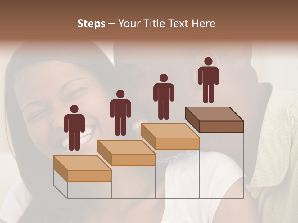 Couple In Living Room Smiling PowerPoint Template
