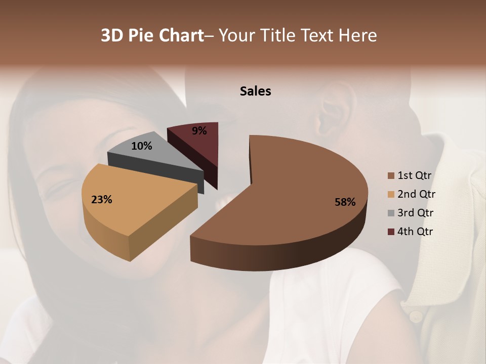 Couple In Living Room Smiling PowerPoint Template
