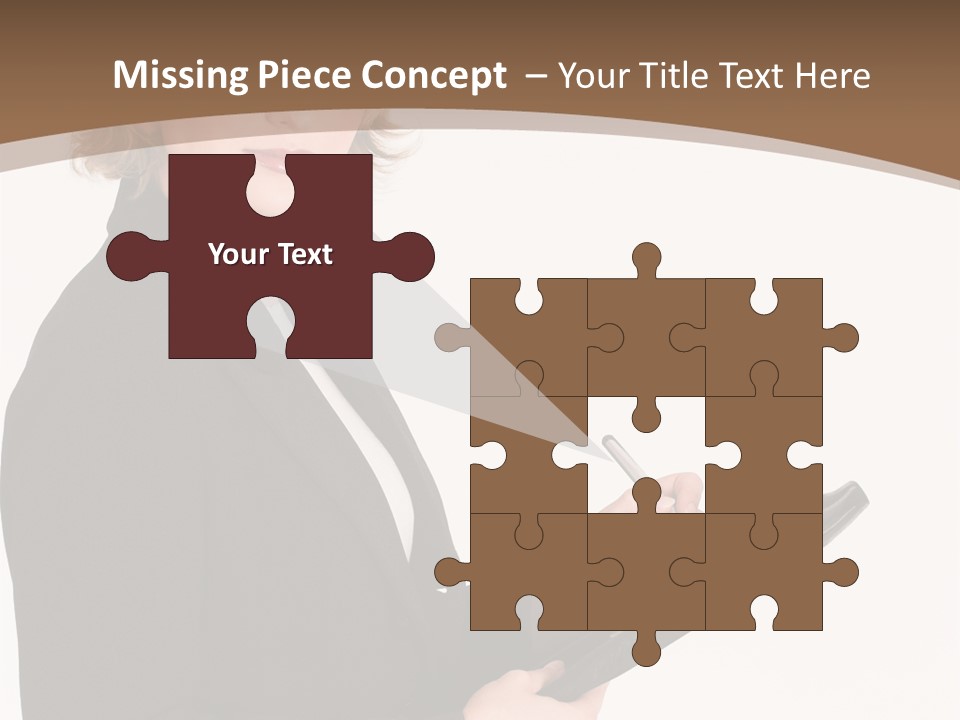 A Woman In A Business Suit Writing On A Clipboard PowerPoint Template