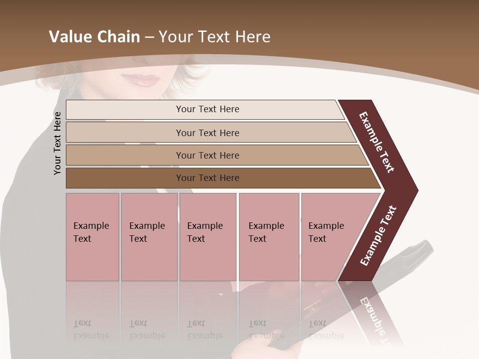 A Woman In A Business Suit Writing On A Clipboard PowerPoint Template