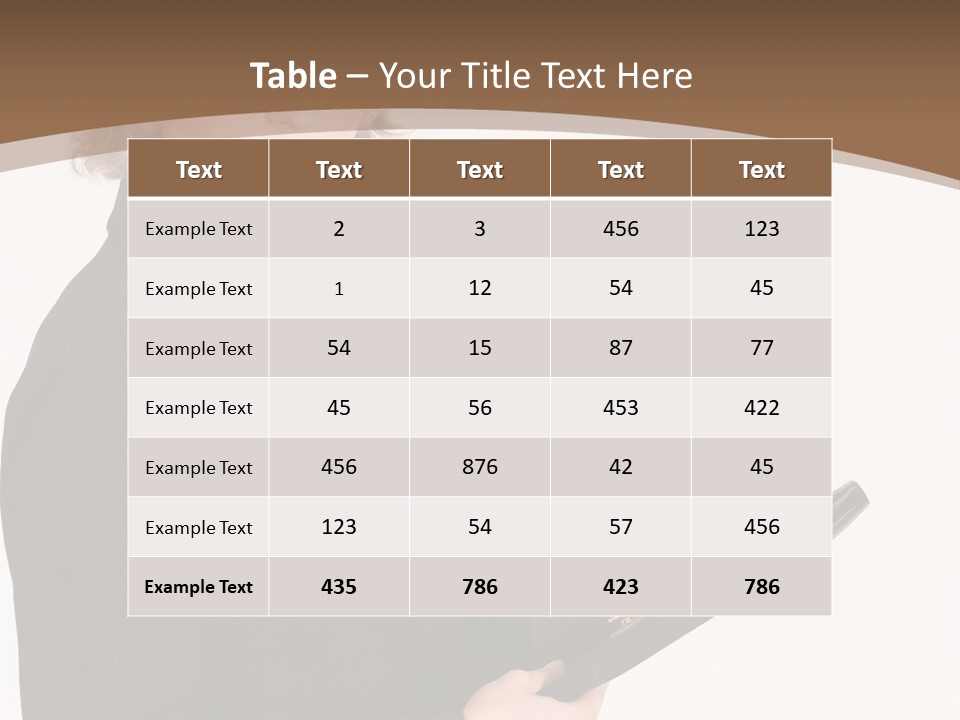 A Woman In A Business Suit Writing On A Clipboard PowerPoint Template