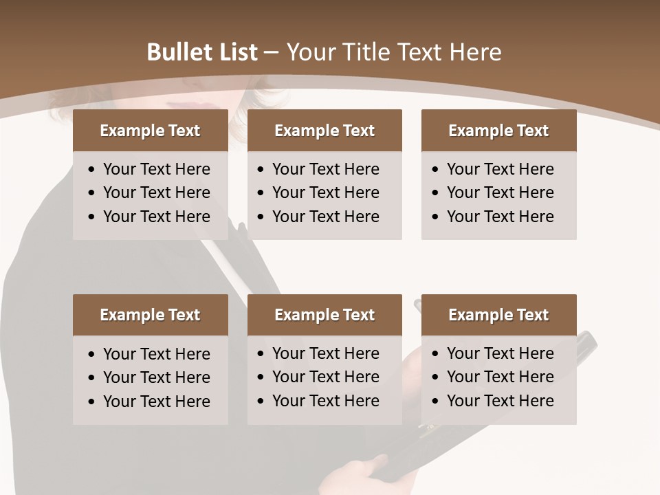 A Woman In A Business Suit Writing On A Clipboard PowerPoint Template