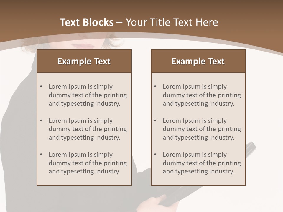 A Woman In A Business Suit Writing On A Clipboard PowerPoint Template