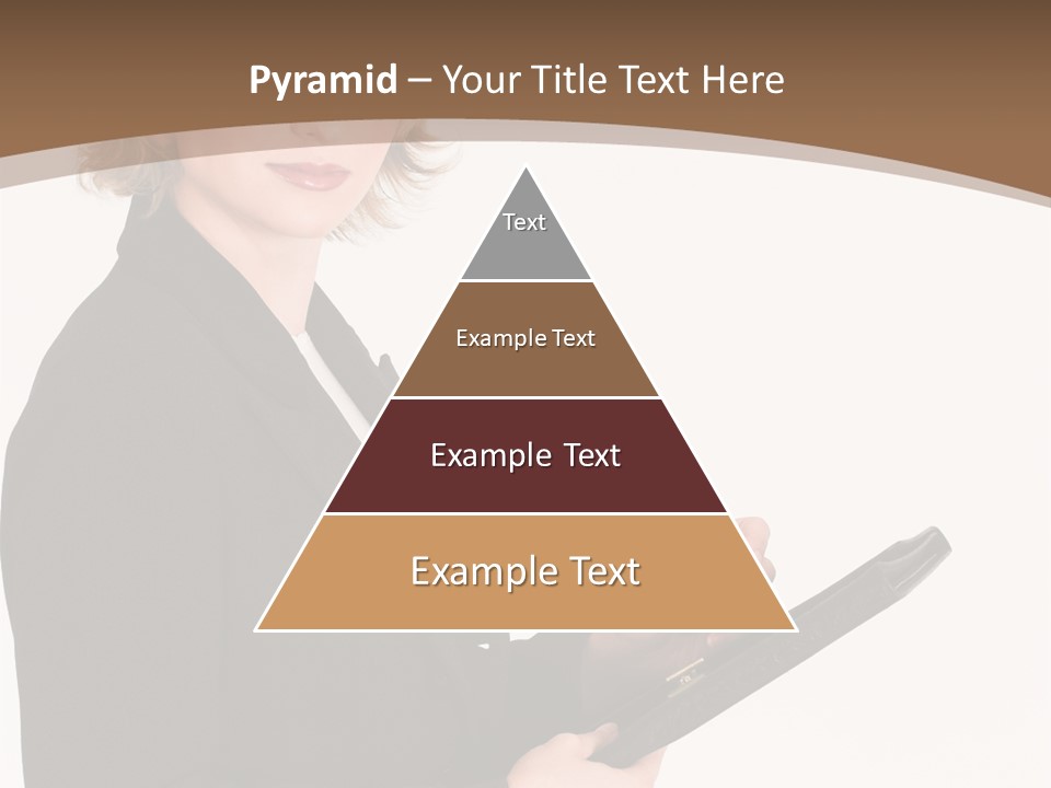 A Woman In A Business Suit Writing On A Clipboard PowerPoint Template