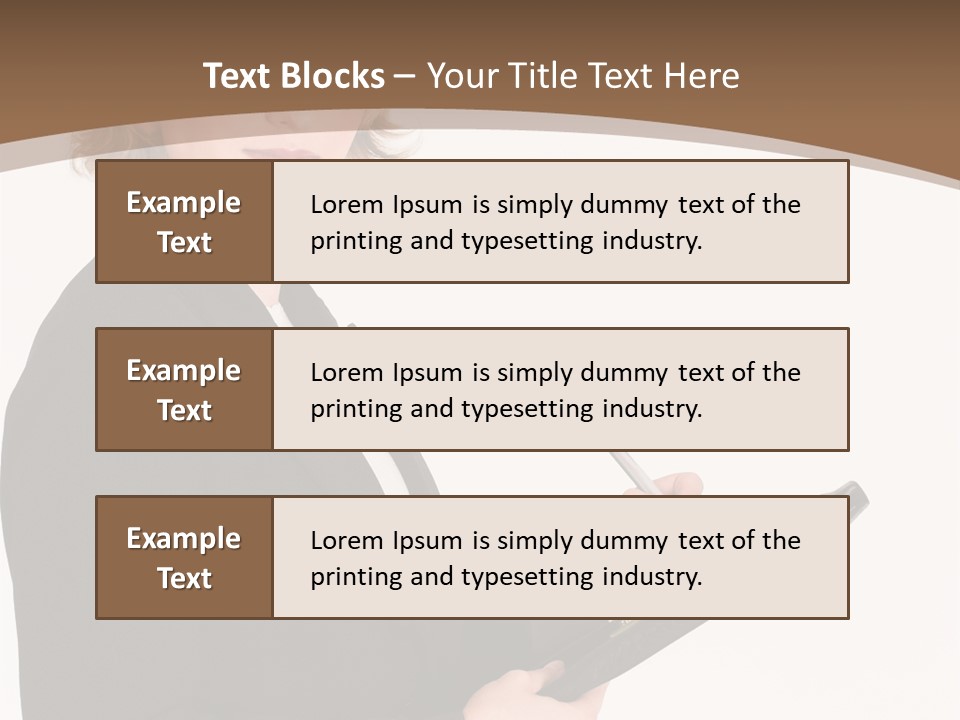 A Woman In A Business Suit Writing On A Clipboard PowerPoint Template