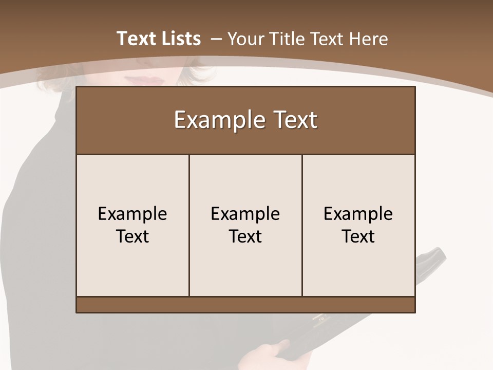 A Woman In A Business Suit Writing On A Clipboard PowerPoint Template