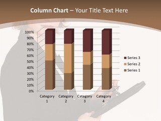 A Woman In A Business Suit Writing On A Clipboard PowerPoint Template