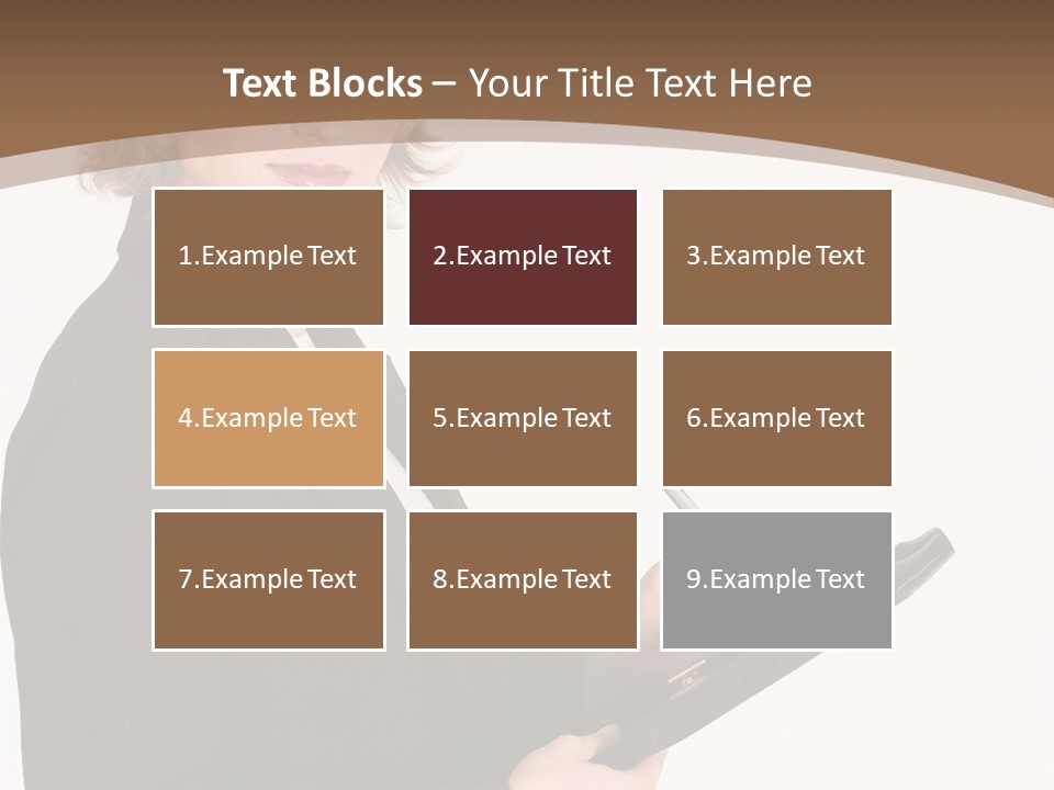 A Woman In A Business Suit Writing On A Clipboard PowerPoint Template