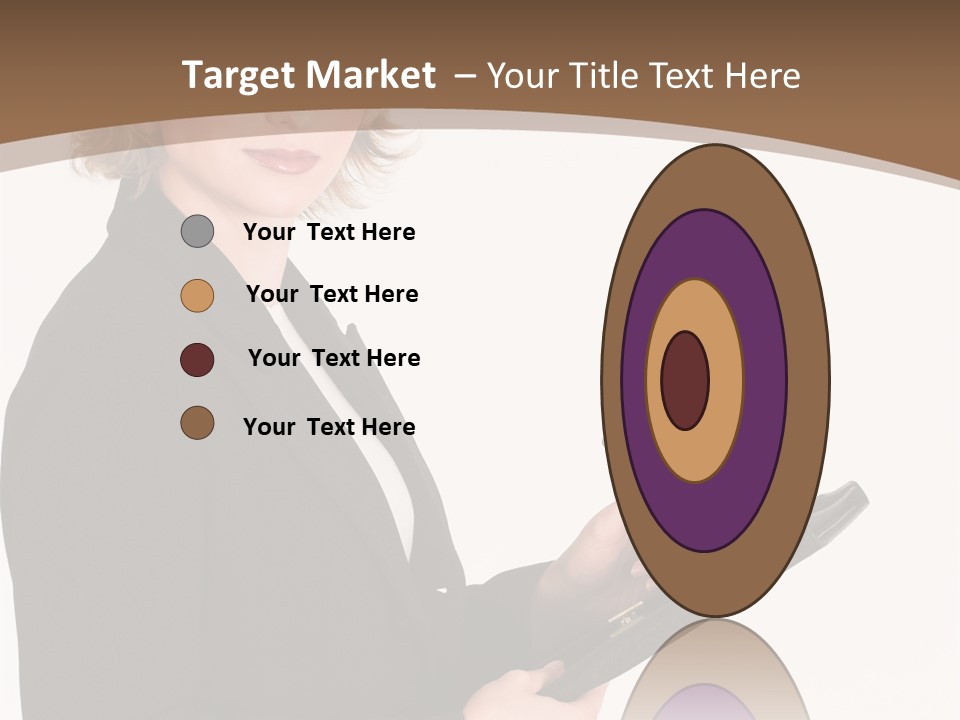 A Woman In A Business Suit Writing On A Clipboard PowerPoint Template