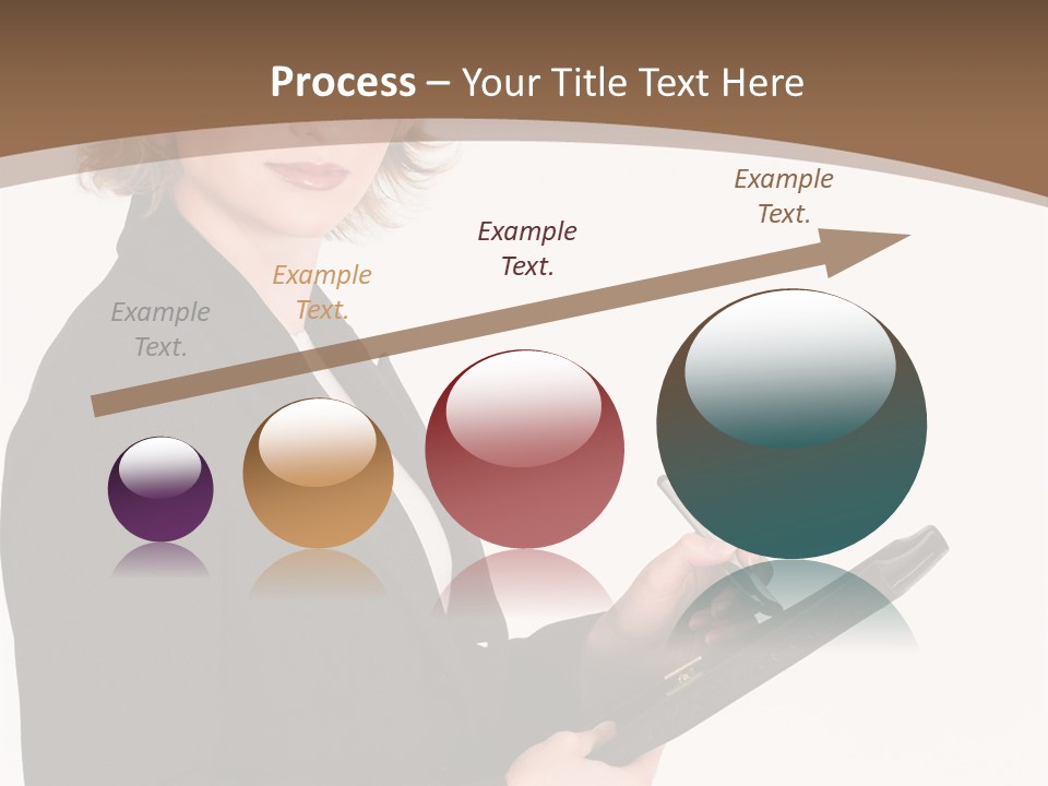 A Woman In A Business Suit Writing On A Clipboard PowerPoint Template