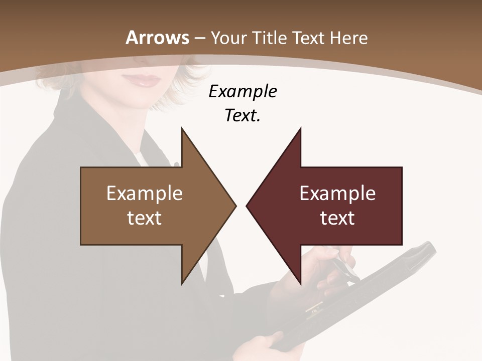 A Woman In A Business Suit Writing On A Clipboard PowerPoint Template