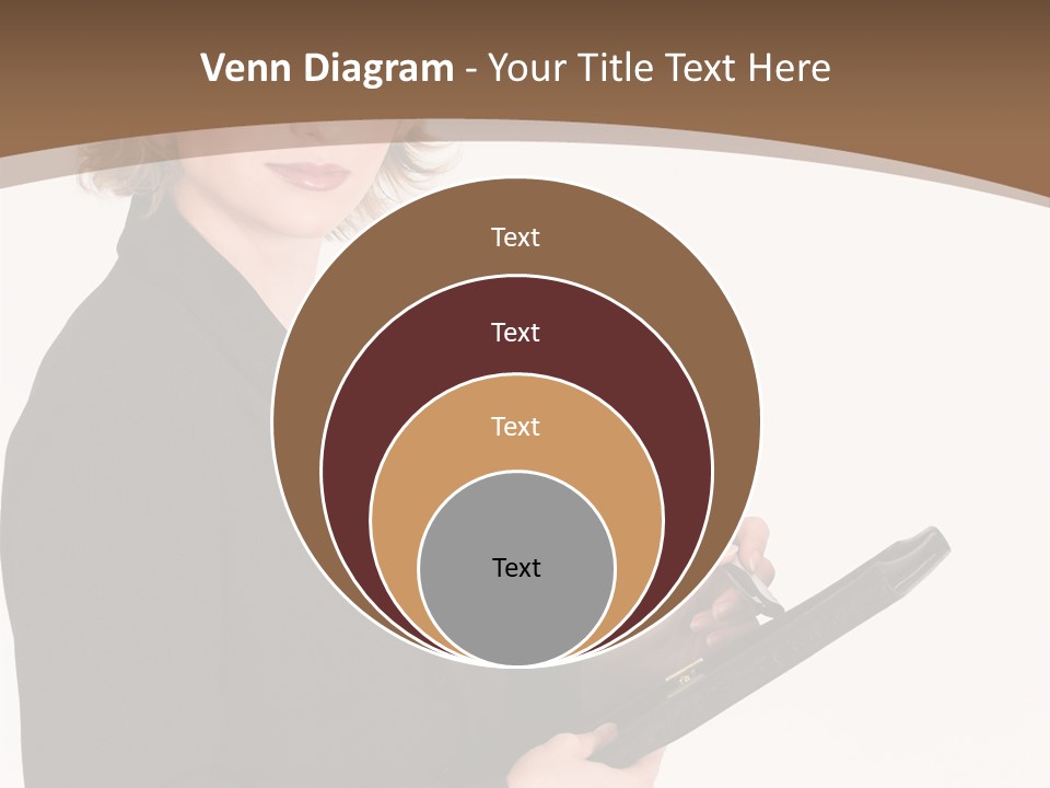 A Woman In A Business Suit Writing On A Clipboard PowerPoint Template