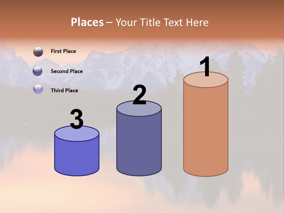 Mount Moran Reflectin In The Snake River At Oxbow Bend, Grand Teton National Park, Wyoming. PowerPoint Template