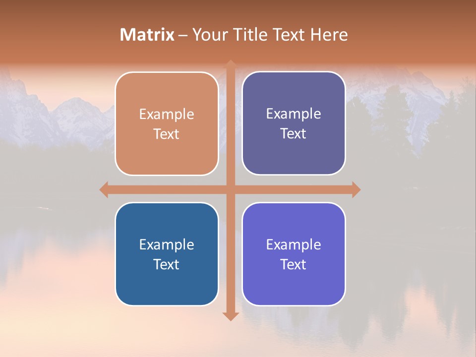 Mount Moran Reflectin In The Snake River At Oxbow Bend, Grand Teton National Park, Wyoming. PowerPoint Template