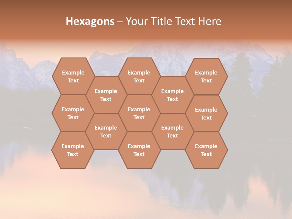 Mount Moran Reflectin In The Snake River At Oxbow Bend, Grand Teton National Park, Wyoming. PowerPoint Template