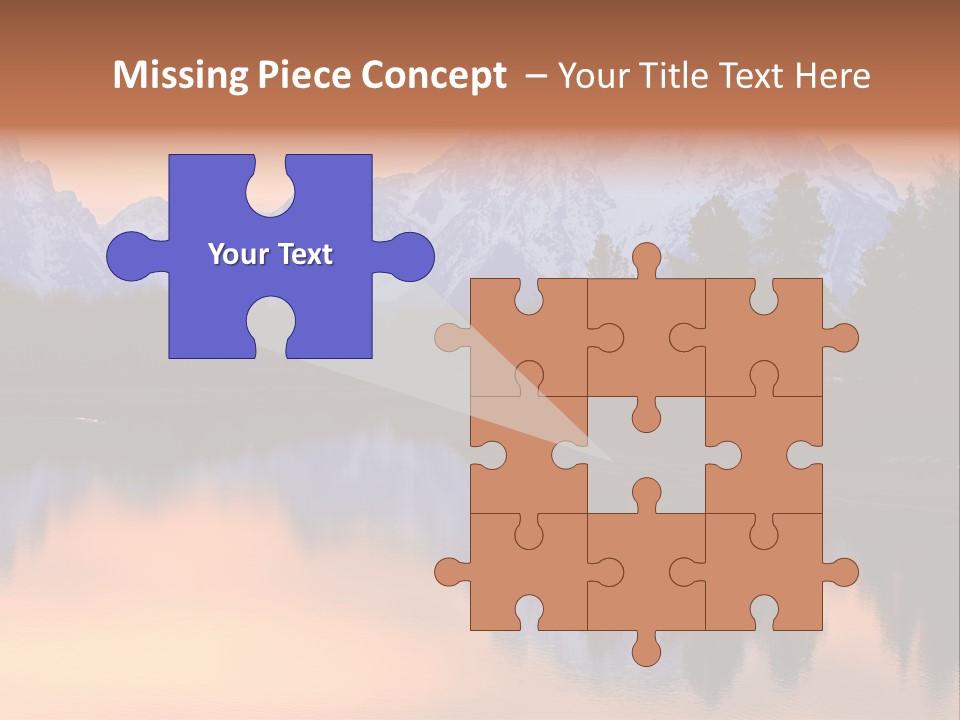 Mount Moran Reflectin In The Snake River At Oxbow Bend, Grand Teton National Park, Wyoming. PowerPoint Template