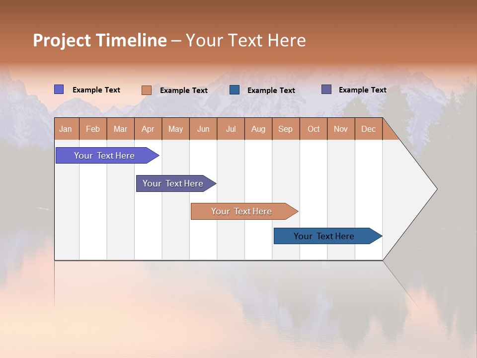 Mount Moran Reflectin In The Snake River At Oxbow Bend, Grand Teton National Park, Wyoming. PowerPoint Template