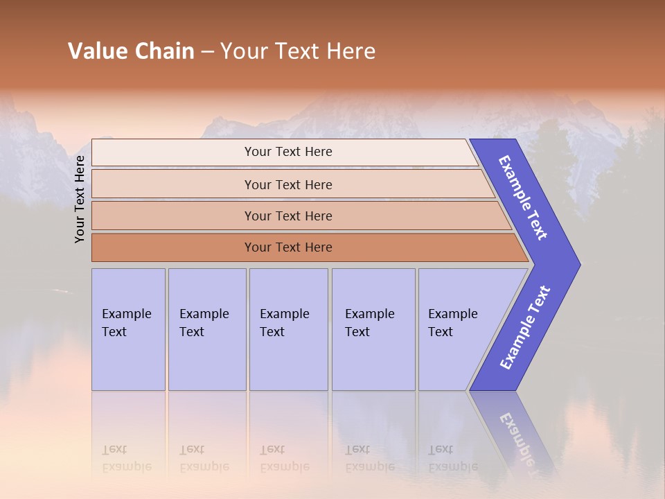 Mount Moran Reflectin In The Snake River At Oxbow Bend, Grand Teton National Park, Wyoming. PowerPoint Template