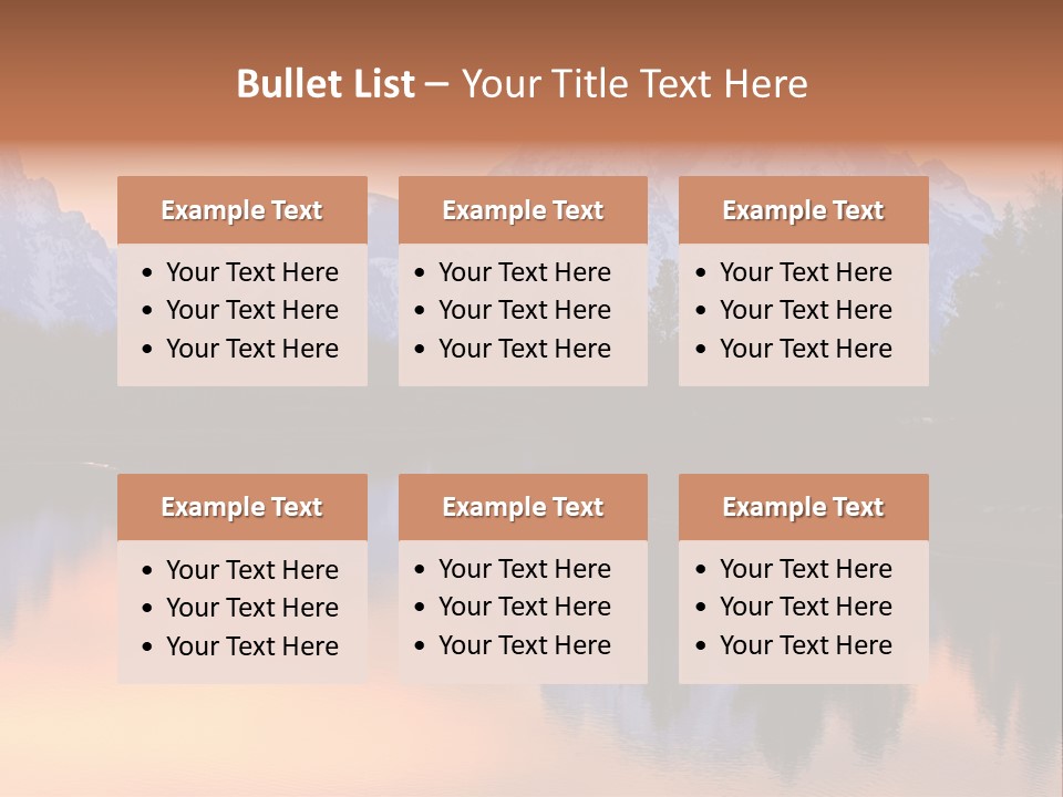 Mount Moran Reflectin In The Snake River At Oxbow Bend, Grand Teton National Park, Wyoming. PowerPoint Template