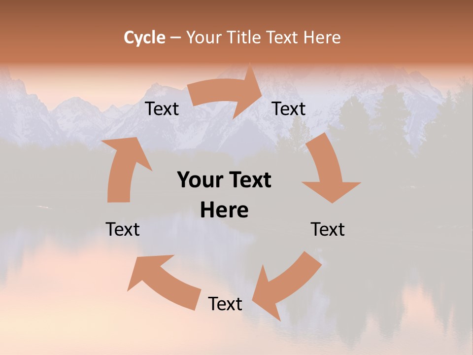 Mount Moran Reflectin In The Snake River At Oxbow Bend, Grand Teton National Park, Wyoming. PowerPoint Template