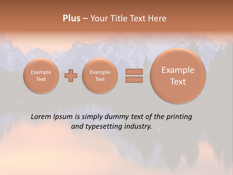 Mount Moran Reflectin In The Snake River At Oxbow Bend, Grand Teton National Park, Wyoming. PowerPoint Template