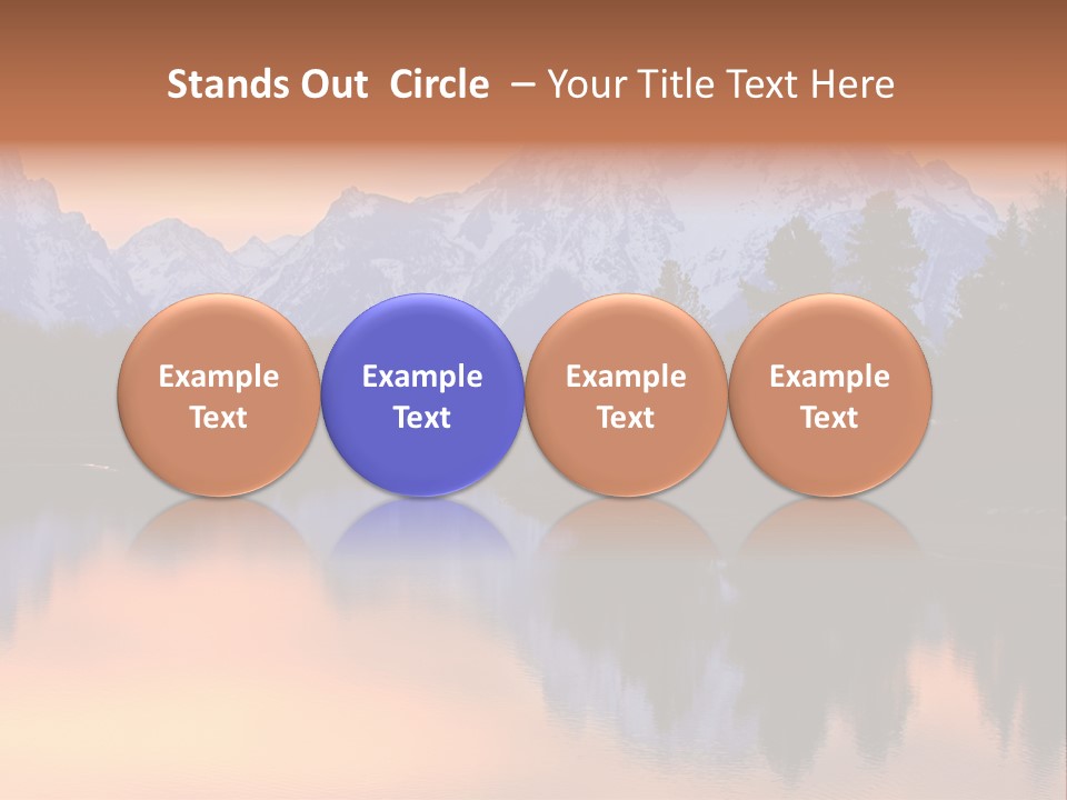 Mount Moran Reflectin In The Snake River At Oxbow Bend, Grand Teton National Park, Wyoming. PowerPoint Template