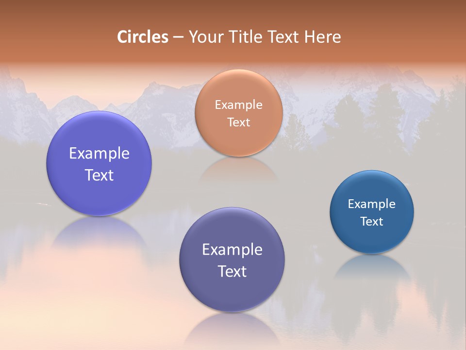 Mount Moran Reflectin In The Snake River At Oxbow Bend, Grand Teton National Park, Wyoming. PowerPoint Template