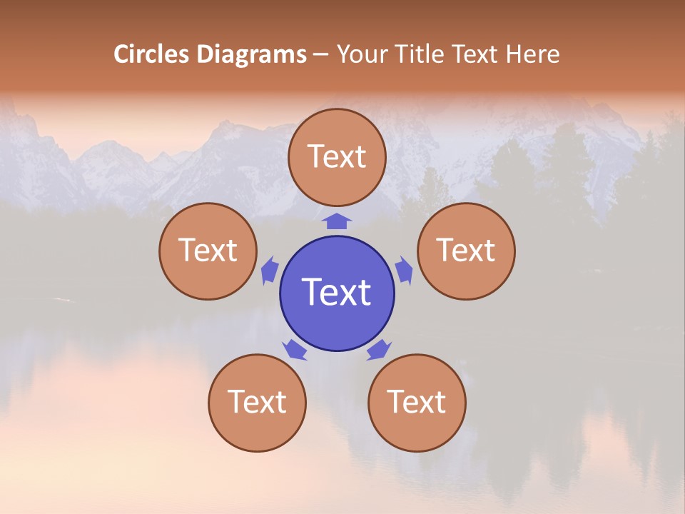Mount Moran Reflectin In The Snake River At Oxbow Bend, Grand Teton National Park, Wyoming. PowerPoint Template