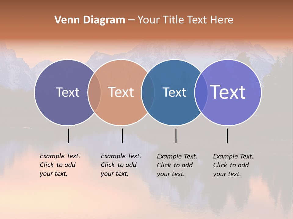 Mount Moran Reflectin In The Snake River At Oxbow Bend, Grand Teton National Park, Wyoming. PowerPoint Template