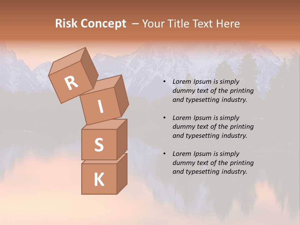 Mount Moran Reflectin In The Snake River At Oxbow Bend, Grand Teton National Park, Wyoming. PowerPoint Template