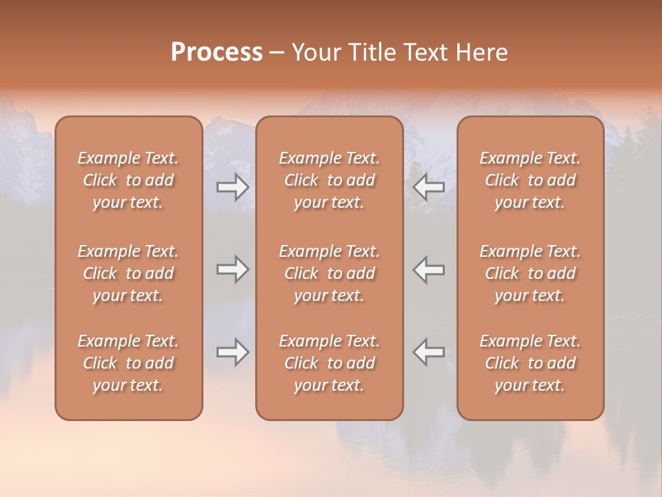 Mount Moran Reflectin In The Snake River At Oxbow Bend, Grand Teton National Park, Wyoming. PowerPoint Template