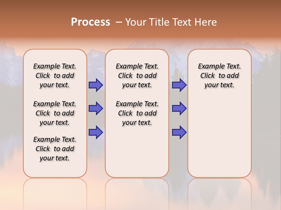 Mount Moran Reflectin In The Snake River At Oxbow Bend, Grand Teton National Park, Wyoming. PowerPoint Template