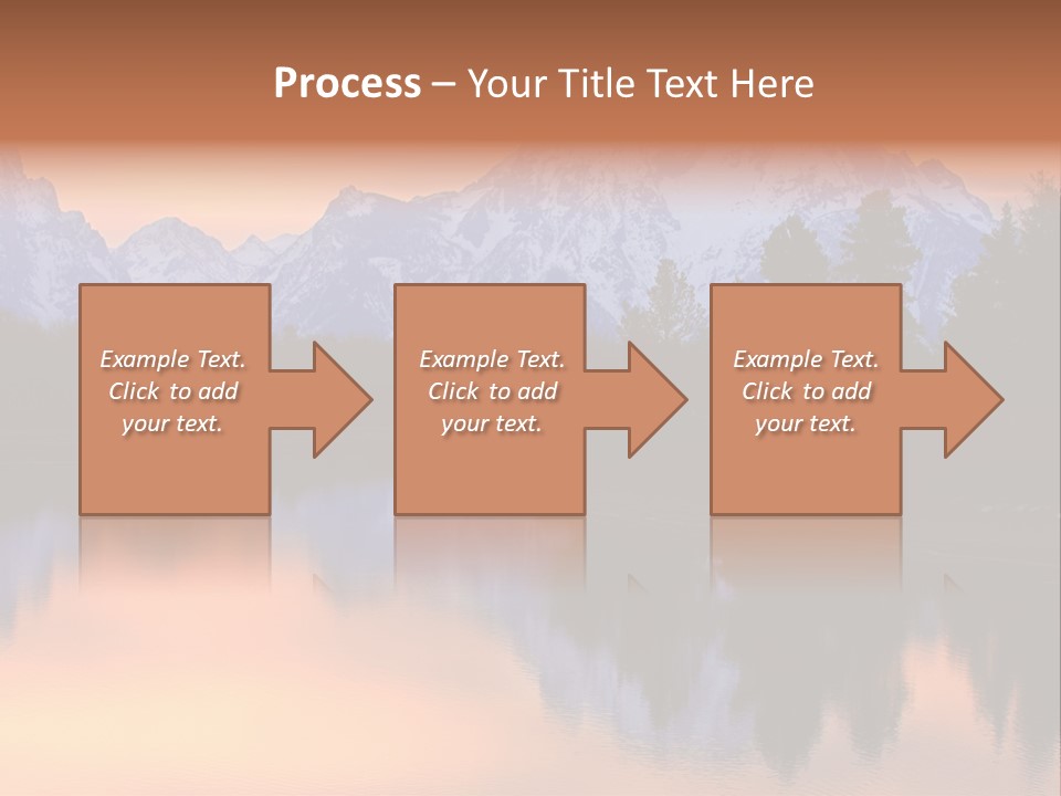Mount Moran Reflectin In The Snake River At Oxbow Bend, Grand Teton National Park, Wyoming. PowerPoint Template