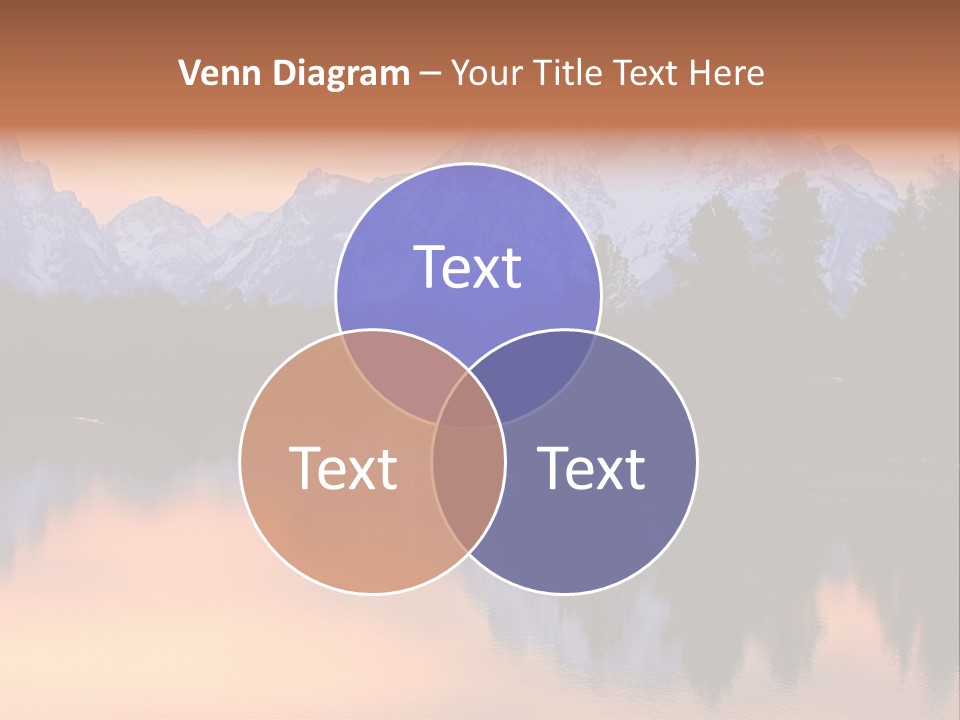 Mount Moran Reflectin In The Snake River At Oxbow Bend, Grand Teton National Park, Wyoming. PowerPoint Template