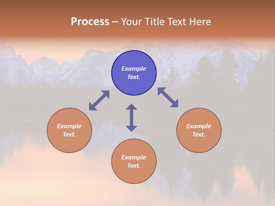 Mount Moran Reflectin In The Snake River At Oxbow Bend, Grand Teton National Park, Wyoming. PowerPoint Template