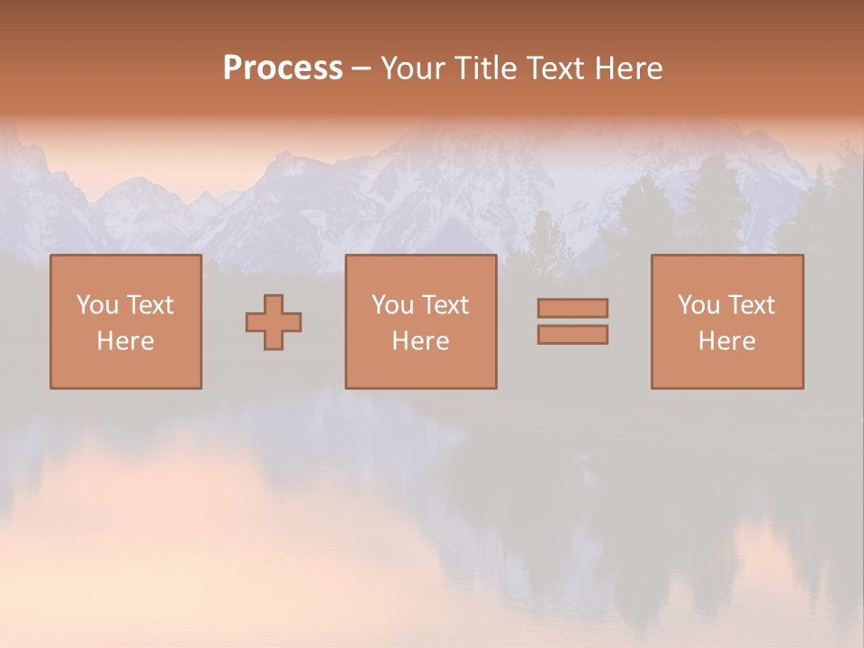 Mount Moran Reflectin In The Snake River At Oxbow Bend, Grand Teton National Park, Wyoming. PowerPoint Template