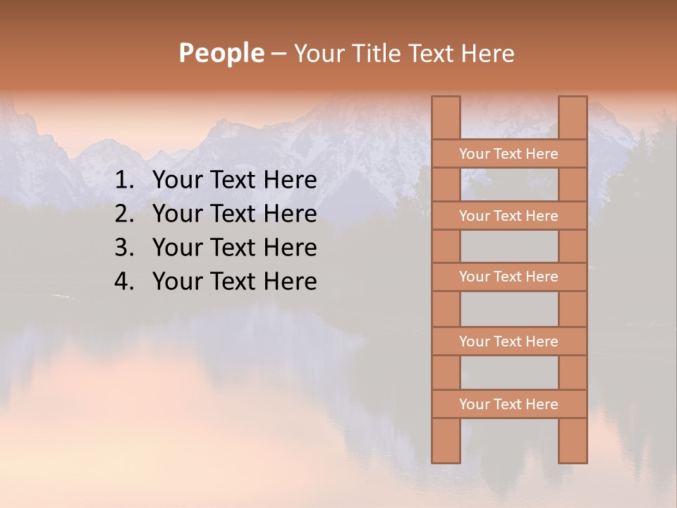 Mount Moran Reflectin In The Snake River At Oxbow Bend, Grand Teton National Park, Wyoming. PowerPoint Template