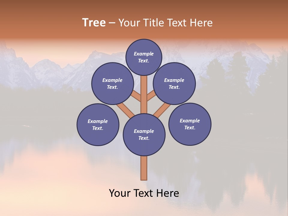 Mount Moran Reflectin In The Snake River At Oxbow Bend, Grand Teton National Park, Wyoming. PowerPoint Template