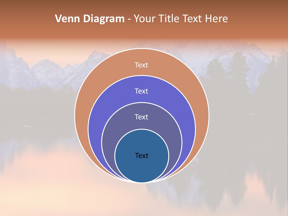 Mount Moran Reflectin In The Snake River At Oxbow Bend, Grand Teton National Park, Wyoming. PowerPoint Template