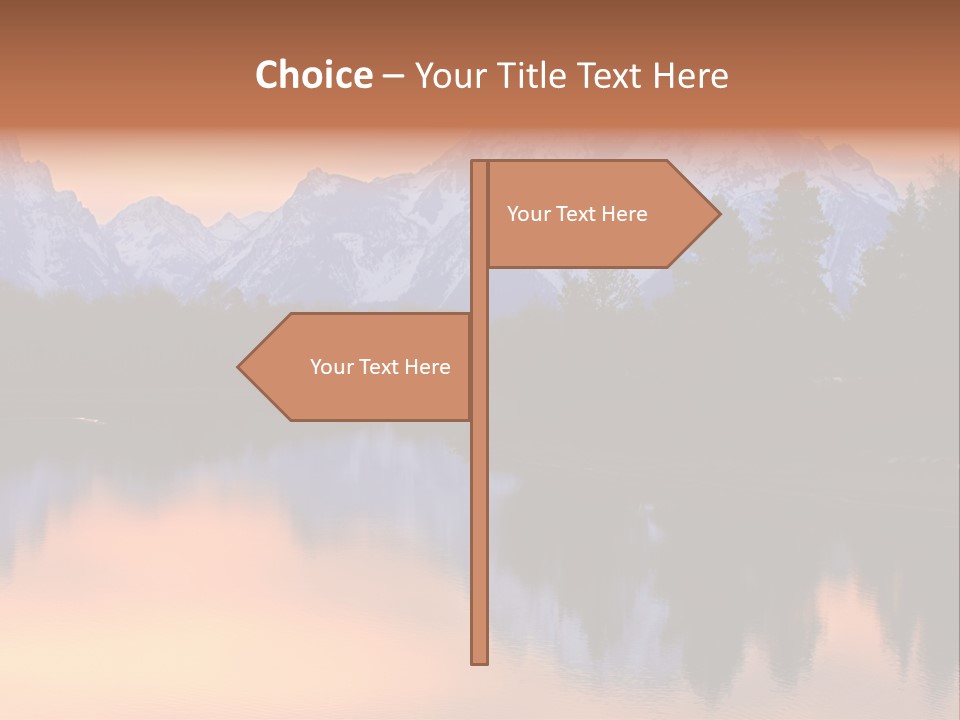 Mount Moran Reflectin In The Snake River At Oxbow Bend, Grand Teton National Park, Wyoming. PowerPoint Template