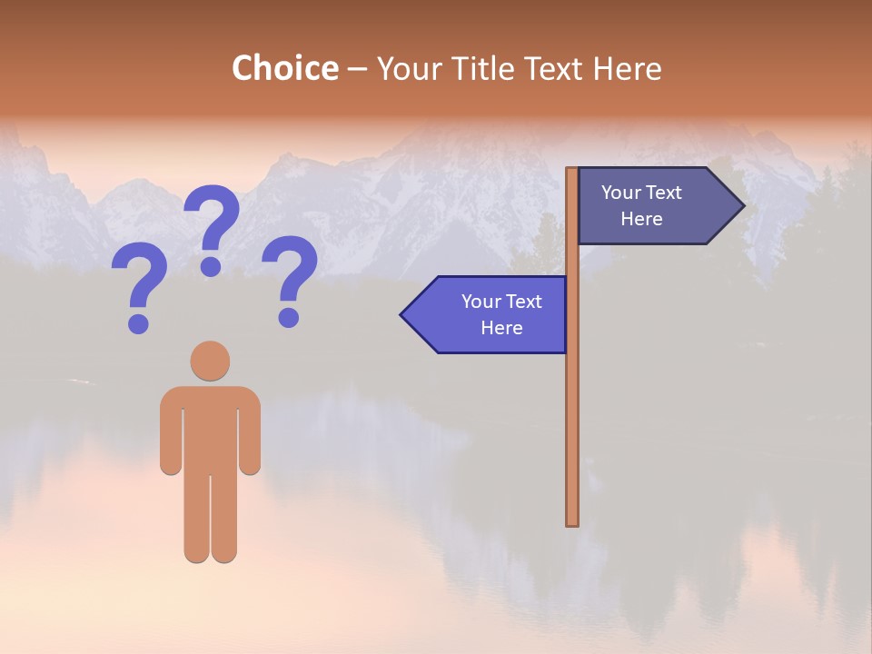 Mount Moran Reflectin In The Snake River At Oxbow Bend, Grand Teton National Park, Wyoming. PowerPoint Template