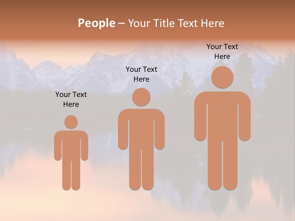 Mount Moran Reflectin In The Snake River At Oxbow Bend, Grand Teton National Park, Wyoming. PowerPoint Template