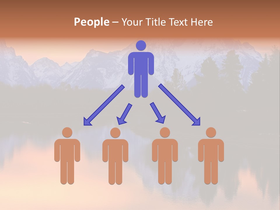 Mount Moran Reflectin In The Snake River At Oxbow Bend, Grand Teton National Park, Wyoming. PowerPoint Template