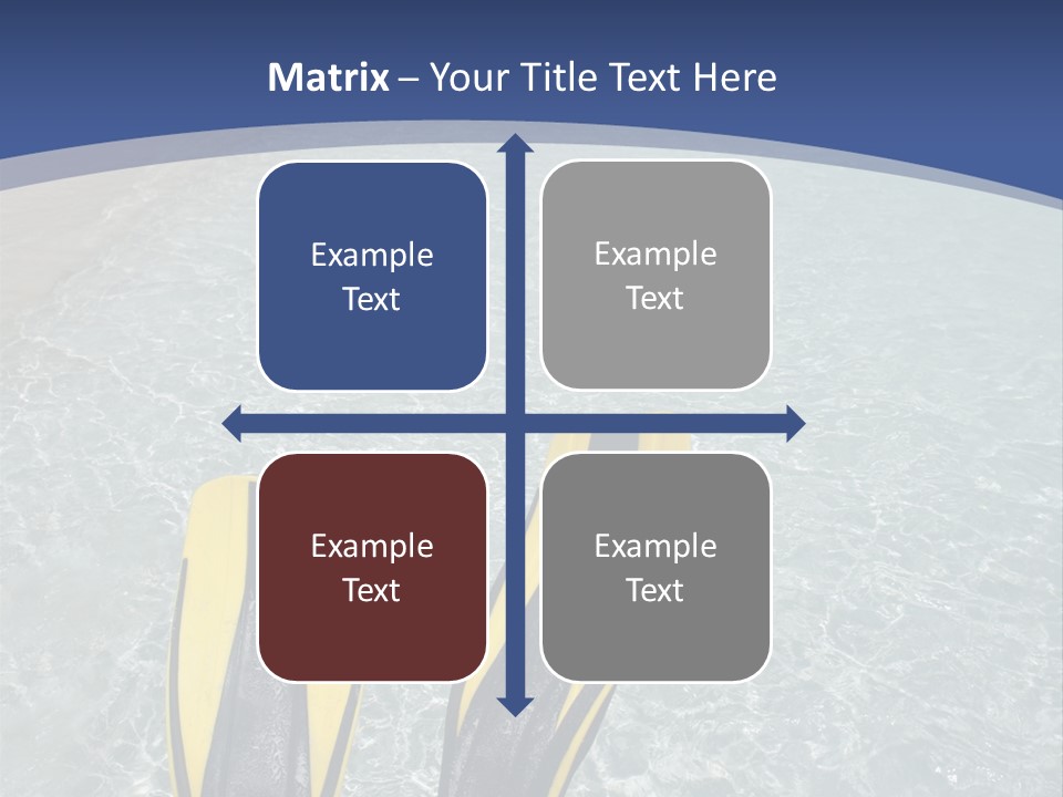 Man In Flippers On A Tropical Beach PowerPoint Template