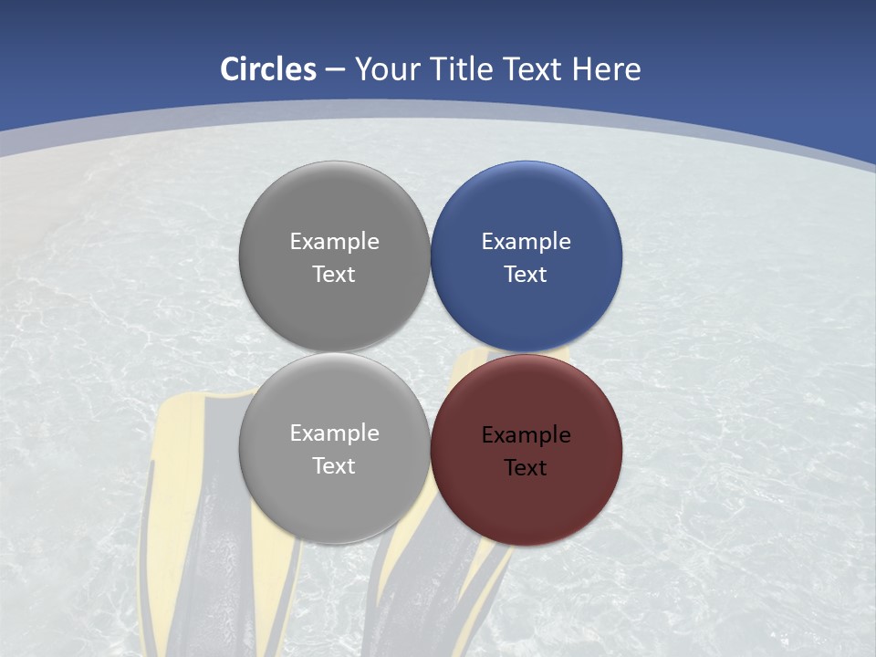 Man In Flippers On A Tropical Beach PowerPoint Template