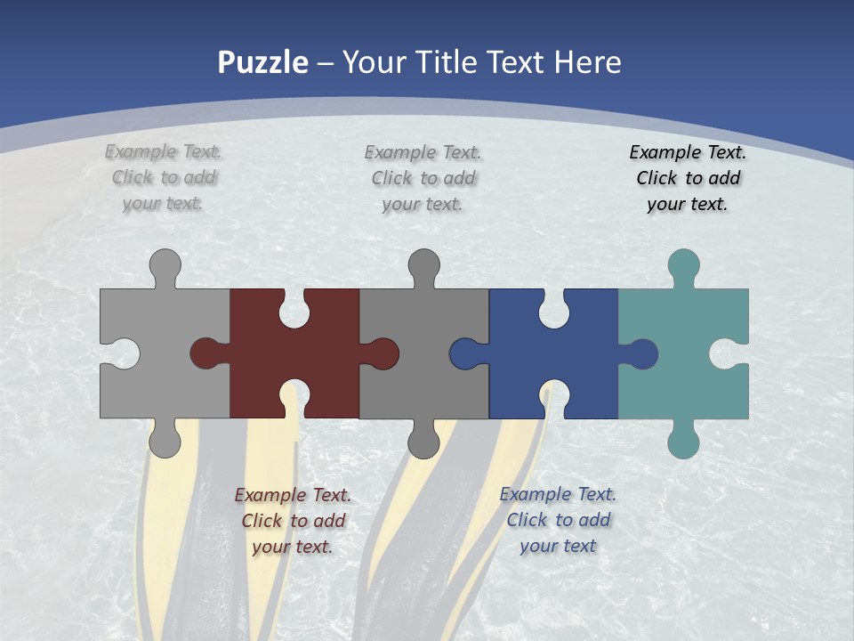 Man In Flippers On A Tropical Beach PowerPoint Template