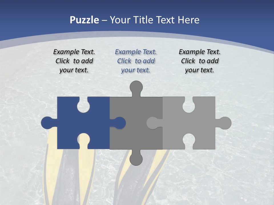 Man In Flippers On A Tropical Beach PowerPoint Template