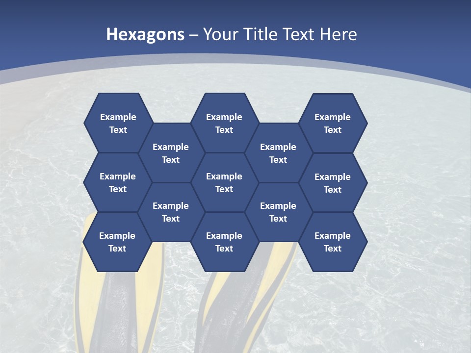 Man In Flippers On A Tropical Beach PowerPoint Template